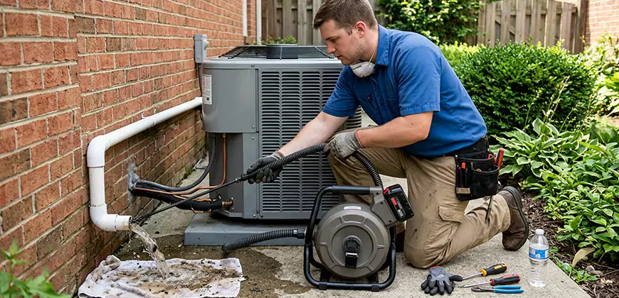 AC Unit Drain Pipe Cleaning in Estero
