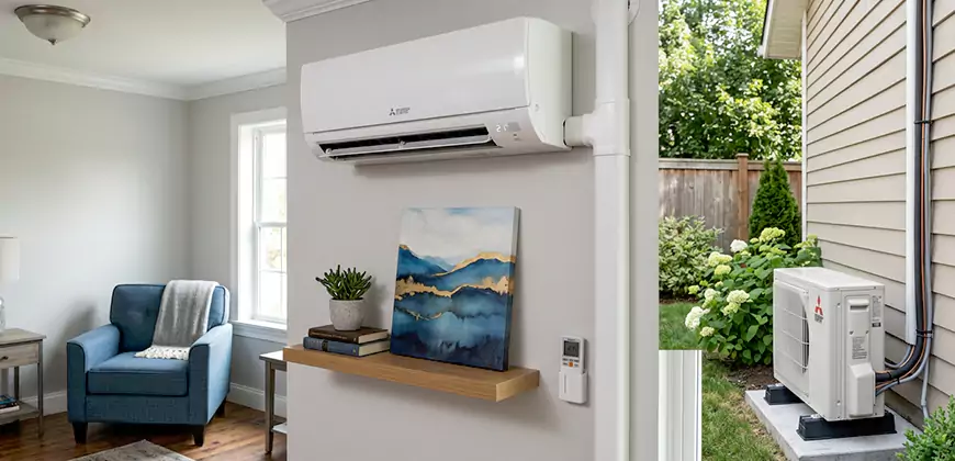 Wall Mounted Heat Pump Setup in Estero