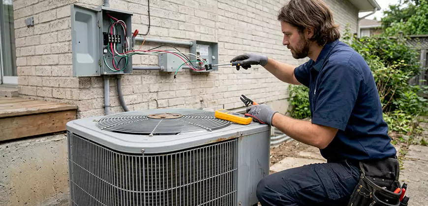 Exterior AC Unit Electrical Repair in Estero